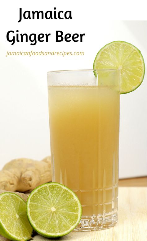 Homemade Ginger Beer Non Alcoholic, Jamaican Ginger Beer, Ginger Beer Recipe Nonalcoholic, Homemade Ginger Beer Recipe, Caribbean Ginger Beer Recipe, Jamaican Ginger Beer Recipe, Ginger Drink Recipe, Jamaican Drinks, Jamaican Recipe