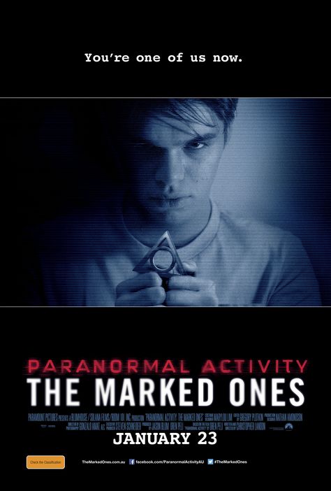 Paranormal Activity The Marked Ones Newest Horror Movies, Movies 2014, Film Horror, Paranormal Activity, Now And Then Movie, Thriller Movies, Horror Movie Posters, English Movies, Alfred Hitchcock