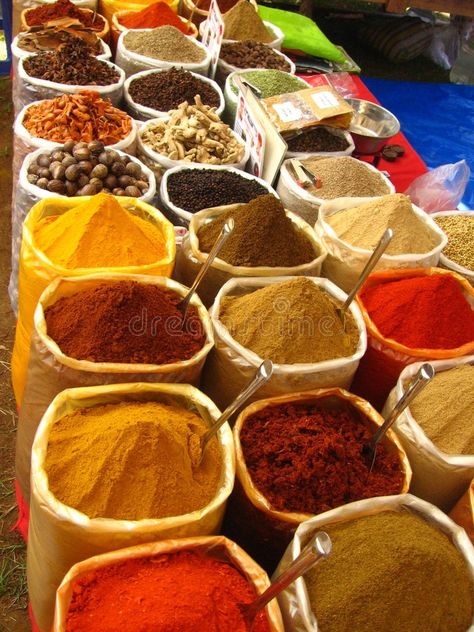 Spicy!. Spices of the world on the Indian flea market #Sponsored , #affiliate, #paid, #Spices, #market, #flea, #Spicy Indian Spice Market, Indian Vegetable Market Photography, Recipe Images, Flea Market, Stock Images, Fruit