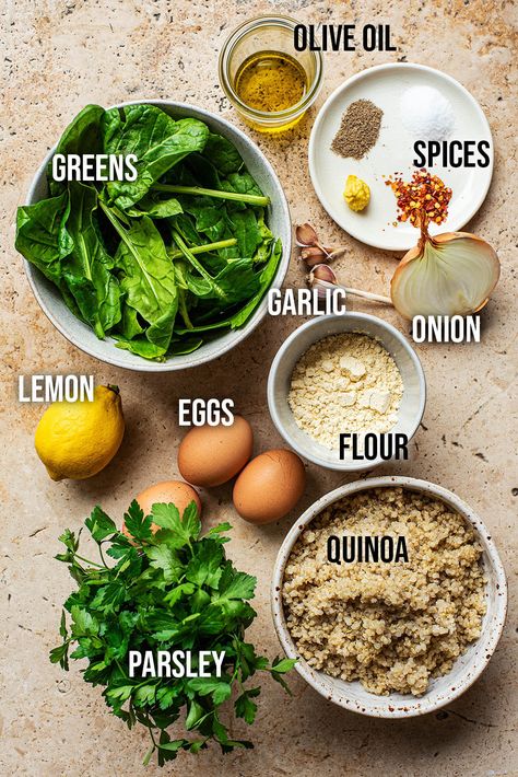 Cooking Quinoa, Quinoa Patties, Ckd Recipes, Swiss Chard Recipes, Eggs Recipes, Quinoa Burgers, Vegetarian Quinoa, Chard Recipes, Couscous Salat