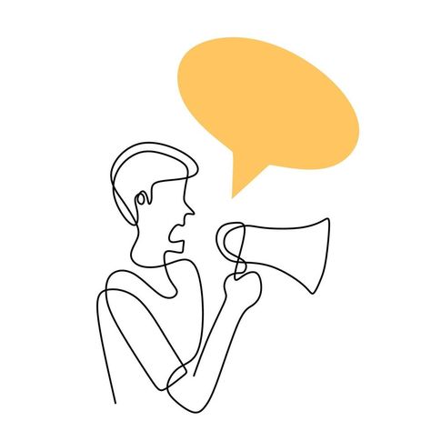 Free Speech Illustration, Character Male, Illustrator Design Tutorial, Illustrator Design, People Illustration, Speech Bubble, Business Intelligence, Public Speaking, Loudspeaker