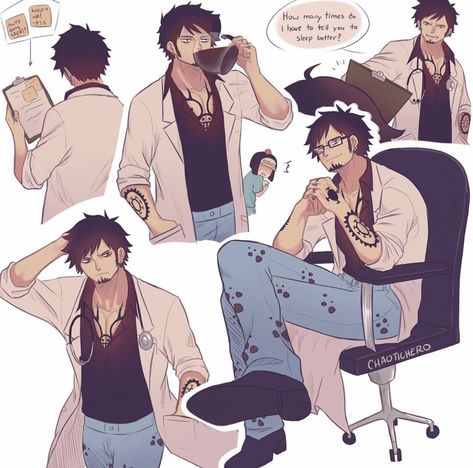 One Piece Doctor, Law Fanart, Trafalgar Law Wallpapers, Doing My Best, One Piece Ace, Lab Coats, Trafalgar Law, One Piece Drawing, One Piece Pictures