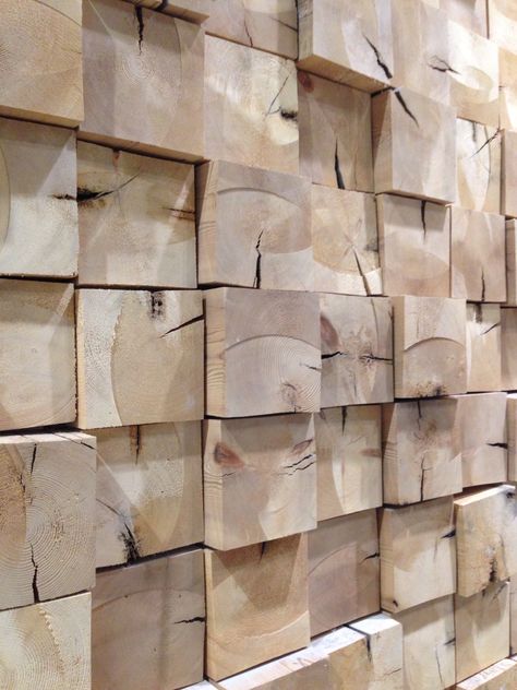 End grain wood wall End Grain Wood Wall, Green Infrastructure, Cash Wrap, Recycle Timber, Ut Austin, Timber Walls, Residence Hall, Restaurant Ideas, End Grain