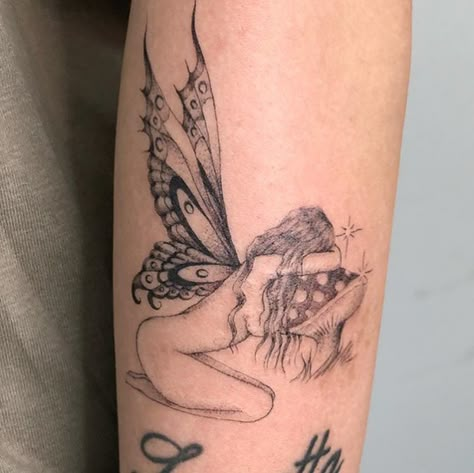 Red Ink Tattoos, Dope Tattoos For Women, Stylist Tattoos, Fairy Tattoo, Minimalist Tattoos, Discreet Tattoos, Dainty Tattoos, Aesthetic Tattoo, Elegant Tattoos