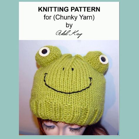 Fraser Frog Beanie Cap Ski Children Ladies Hat Knitting Pattern by Adel Kay Knitting pattern by Adel Kay Knit Designer Frog Beanie, Crochet Quilts, Addi Knitting Machine, Designer Knitting Patterns, Ladies Knitting Patterns, Frog Hat, Small Tapestry, Baby Hat Knitting Pattern, Knitting Hat