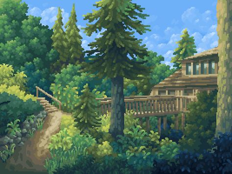 Pixel Video, Pixel Art Landscape, Indie Game Art, Piskel Art, Pixel Art Background, Pixel Animation, Arte 8 Bits, 8bit Art, Cool Pixel Art