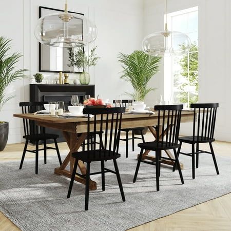 Introduce the warm, inviting aesthetic of farmhouse decor into your home or business venture with this 8' x 40" folding dining table with updated crisscross style legs. Boasting a .75" thick tabletop with a 4" apron comprised of solid pine and capable of supporting up to 880 lbs. static weight capacity, this stunning farm table seats up to 8 people and is suitable for daily use in restaurant and hospitality industries as well as busy households. The foldable design allows for easy movement if yo Dark Wood Kitchen Table, Farm Style Dining Table, Farmhouse Style Dining Table, Farm Dining Table, Inviting Aesthetic, Wooden Folding Chairs, Dark Wood Kitchens, Kitchen Table Wood, Folding Dining Table