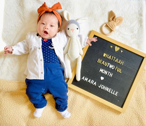 2 Months Old Baby Captions, 2nd Month Baby Photo Shoot Ideas, 2 Months Old Baby Photoshoot, 2 Months Baby Photoshoot, 2 Month Milestones, Milestone Ideas, Anniversary Quotes For Boyfriend, Monthly Photoshoot, Baby Captions