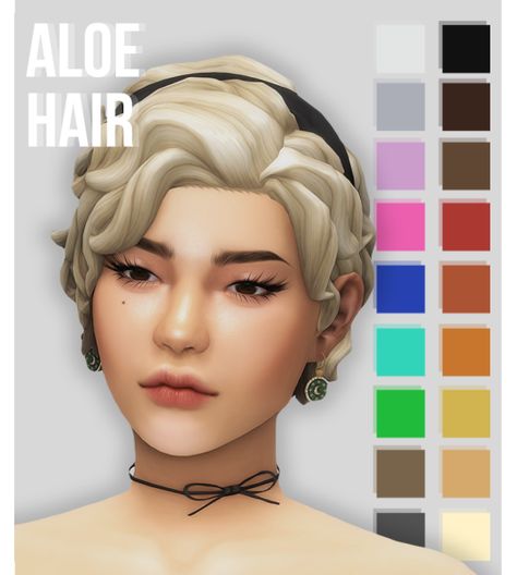 Ts4cc Hair, Aloe Hair, Ts4 Hair, Aloe For Hair, Los Sims 4 Mods, Sims Stories, Cc Hair, Sims 4 Mm Cc, Sims 4 Mm