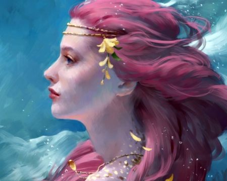 Mermaid Digital Art, Mermaid Portrait, Mermaid Inspiration, Mermaid Water, Kingdom Of Light, Digital Art Portrait, Water Fairy, Seaside Art, Mermaids Sirens