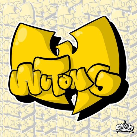 Wu Tang Clan Logo, Spray Paint Artwork, Clan Logo, Graffiti Wildstyle, Trill Art, Hip Hop Artwork, Graffiti Lettering Fonts, Graffiti Alphabet, Art Parody