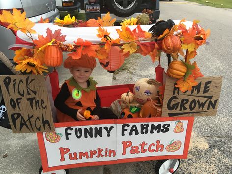 Pumpkin Patch Wagon Pumpkin Patch Wagon Costume, Pumpkin Patch Halloween Costume, Pumpkin Patch Stroller Costume, Wonderfold Wagon Halloween Costumes, Wagon Floats Ideas Kids, Pumpkin Patch Costume, Wagon Halloween Costumes, Wagon Costume, Stroller Costume