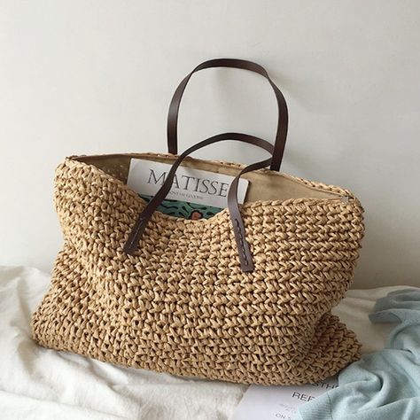 Big Tote Bags, Everyday Handbag, Summer Tote Bags, Summer Tote, Straw Tote Bag, Straw Handbags, Woven Tote Bag, Raffia Bag, Straw Bags