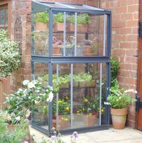 Mini Greenhouses | Greenhouse Stores Small Courtyard Gardens Uk, Mini Greenhouse Ideas, Small Greenhouse Ideas, Greenhouse Base, Miniature Greenhouse, Greenhouses For Sale, Lean To Greenhouse, Large Greenhouse, Roof Vent