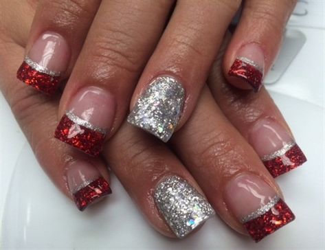 Day 356: Acrylic Christmas Nail Art - 365 Days of Nail Art - NAILS Magazine Nail Noel, Amazon Beauty, Christmas Nail Art Designs, Latest Nail Art, Christmas Nails Acrylic, Nail Art Wedding, Winter Nail Art, Toe Nail Designs, Pretty Christmas