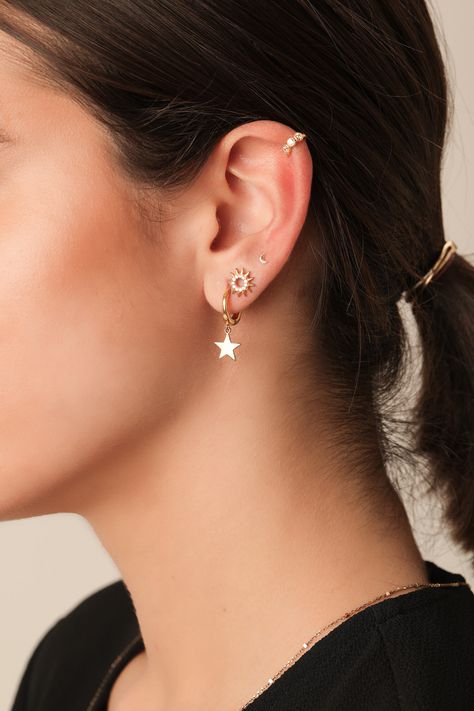 Rose Gold Ear Cuff, Cartilage Ear Cuff, Piercing Conch, Triangle Earrings Stud, Conch Earring, Gold Ear Cuff, Spike Earrings, Tragus Earrings, Mini Hoop Earrings