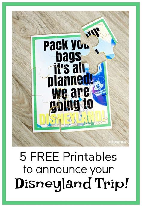 5 FREE Printables You Can Use to Announce Your Disney Vacation To The Kids! Suprise Disneyland Trip Reveal, Disney Announcement To Kids, Disneyland Surprise Ideas Kids, Disneyland Tickets Printable Free, Disney Tickets Printable Free, Surprise Trip Reveal Ideas Kids, Going To Disney Surprise, Disneyland Announcement, Surprise Disney Trip Reveal