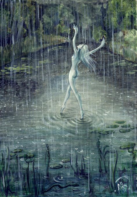 Rain Fairy, Forest Rain, Fantasy Pictures, Fairy Art, Fantasy World, The Forest, Surrealism, Fairy Tales, Fantasy Art