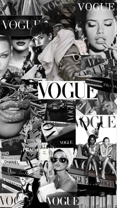 #grey #collage Poster Prints Vogue, Vogue Collage, Grey Collage, Groovy Aesthetic, Black Collage, Magazine Collage, Iphone Wallpaper Photos, Vintage Collage, Girl Inspiration