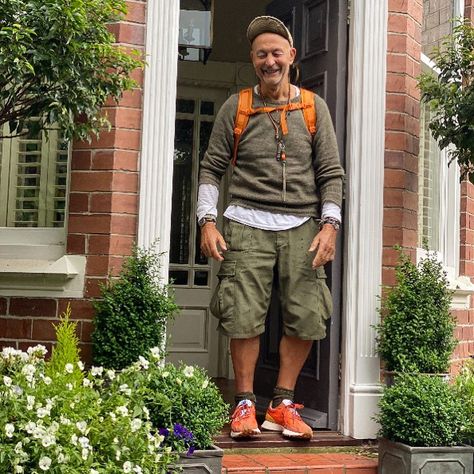 Nigel Cabourn on Instagram: “Great to wear my new @newbalance sneakers which I got cause luv the colours  orange and yellow mix . Thankyu to @miniwinstagram for the…” Nigel Cabourn Style, Perth Fashion, Vintage Men Style, Nigel Cabourn, Retro Sportswear, Man Style, Orange And Yellow, Work Clothes, Men's Style