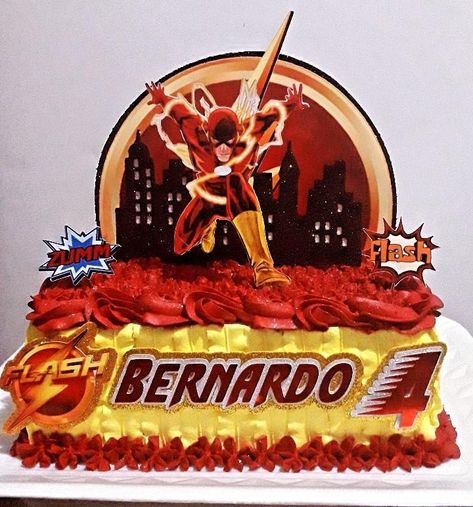 Bolo Do Flash, Sonic, Avengers, Flash, Pastel, Cake, Birthday, Zombies