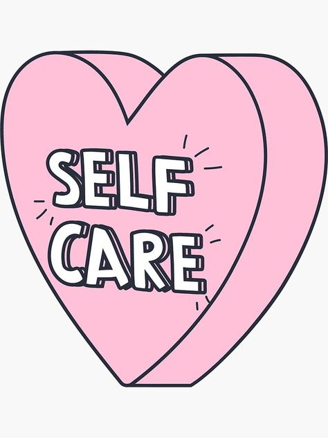 "pink heart self care " Sticker for Sale by marileonied Self Empowerment, Heart Stickers, Heart Candy, Wall Graphics, Free Stickers, Adhesive Vinyl, Self Esteem, Pink Heart, Cute Stickers