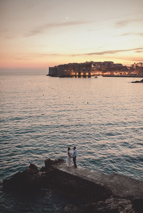 A destination wedding in Croatia's pearl - Dubrovnik. The perfect backdrop for a wedding. #dubrovnik #destinationwedding #elopement #croatiawedding Dubrovnik Croatia Wedding, Croatia Elopement, Croatia Food, Dubrovnik Wedding, Croatia Wedding, Travel Croatia, Croatia Beach, Photo Hacks, Croatia Holiday