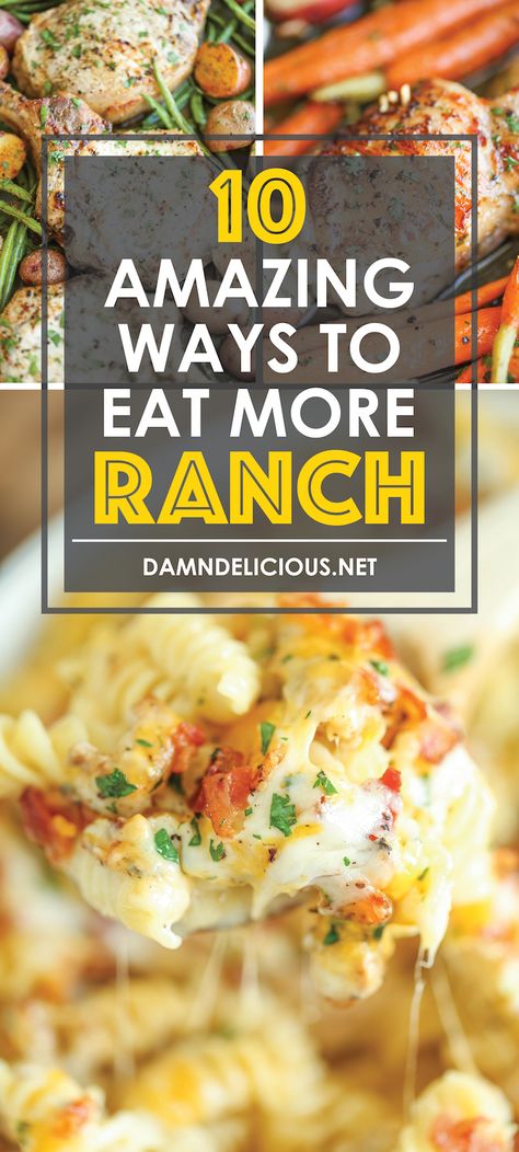 10 Amazing Ways to Eat More Ranch - Damn Delicious Christmas Recipes Dinner Main Courses, Large Family Meals, Breakfast Recipes Sweet, Christmas Recipes Appetizers, Appetizers For A Crowd, Healthy Recipes On A Budget, Christmas Food Dinner, Food Heaven, Family Food