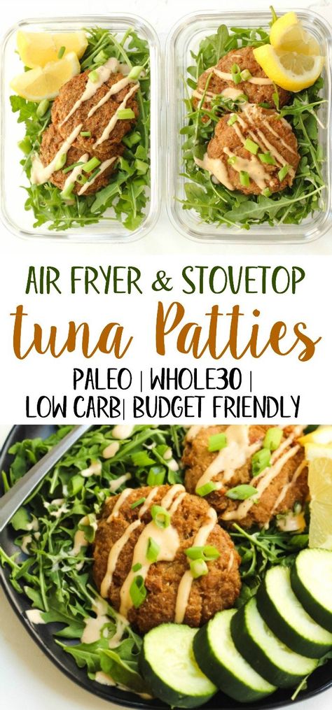 air fryer tuna patties Air Fryer Tuna Patties, Whole30 Air Fryer, Air Fryer Tuna, Whole30 Recipe, Keto Fish, Tuna Patties, Paleo Low Carb, Whole30 Recipes, Paleo Lunch