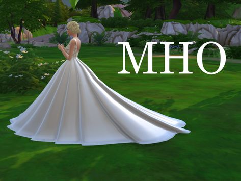 Sims Wedding, Sims 4 Wedding Dress, Turkish Bride, Sims 4 Tsr, Big Wedding Dresses, Asian Wedding Dress, Long Train Wedding Dress, Royal Wedding Dress, Sims 4 Dresses