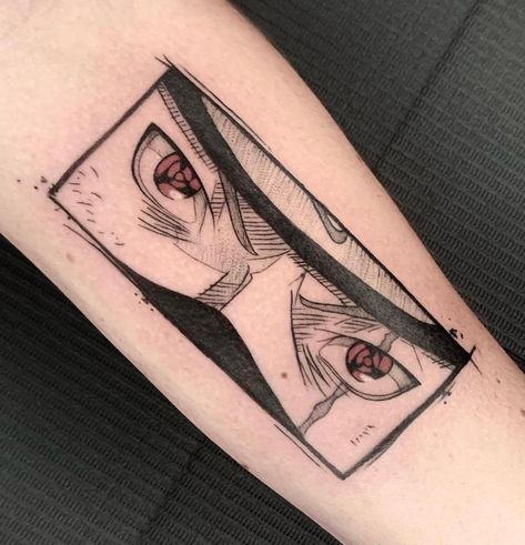 Naruto Eyes Tattoo, Kakashi Eyes, Tattoos Eyes, Kakashi Tattoo, Eyes Tattoo, Naruto Eyes, Men's Small Tattoo, Manga Eyes, Manga Tattoo