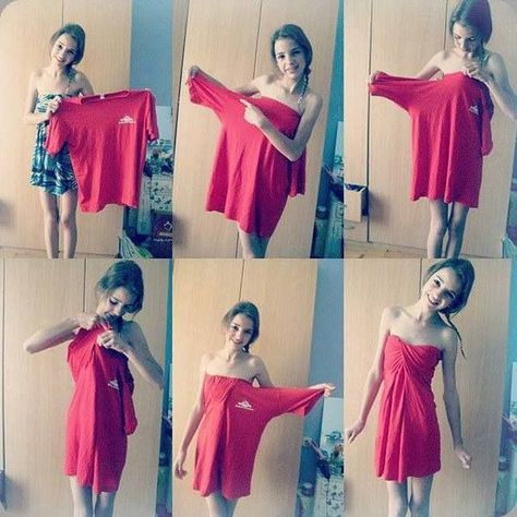 50 Ways To Repurpose Old T-Shirts Diy Outfits, Haine Diy, Gaun Fashion, Diy Vetement, Kleidung Diy, Ropa Diy, Boyfriend T Shirt, Diy Dress, Diy Shirt