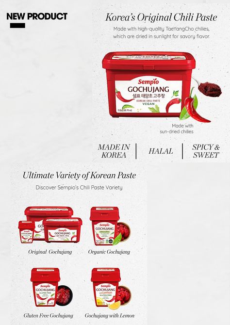 #gochujang#sempio#korean chili paste#affiliate Korean Paste, Korean Chili Paste, Pepper Paste, Red Pepper Sauce, Spicy Korean, Chili Paste, Red Chili, Sun Dried, Korean Food