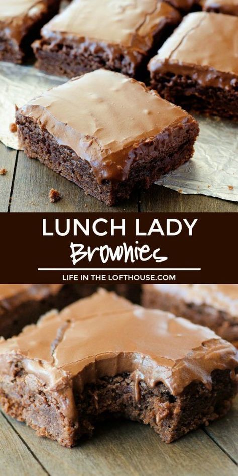 Lunch Lady Brownies, Lunch Dessert, Smores Dessert, Resepi Biskut, Diy Dessert, Resep Brownies, Coconut Dessert, Quick Dessert Recipes, Torte Cupcake