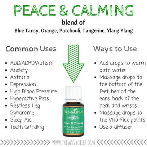 Types Of Essential Oils, Calming Essential Oil Blend, Calming Essential Oil Blends, Peace And Calming, Living Oils Recipes, Calming Essential Oils, Essential Oil Remedy, Young Living Essential Oils Recipes, Yl Oils