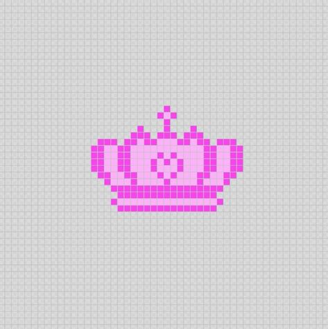 Corona, Crown - Pixel Art Patterns Tiara Pixel Art, Crown Perler Beads, Crown Pixel Art, Pixlr Art, Graph Paper Designs, Beaded Hat Bands, Cross Stitch Geometric, Easy Pixel Art, Perler Bead Templates