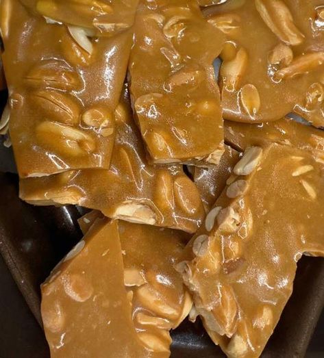 Appalachian Foods and Recipes | Old fashioned homemade peanut brittle  | Facebook Peanut Brittle Recipe Old Fashioned, Homemade Peanut Brittle, Baked Apple Fritters, Cinnamon Bread Easy, Creamy Broccoli Cheddar Soup, Lemon Loaf Recipe, Parmesan Crusted Pork Chops, Peanut Brittle Recipe, Brittle Recipes