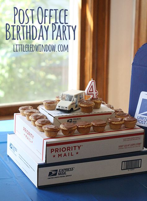 Mail Man Birthday Party, Mailman Themed Party, Mail Truck Birthday Party, Usps Birthday Party, Post Office Theme Party, Mail Birthday Party, Mail Theme Party, Usps Retirement Party, Mailman Retirement Party Ideas