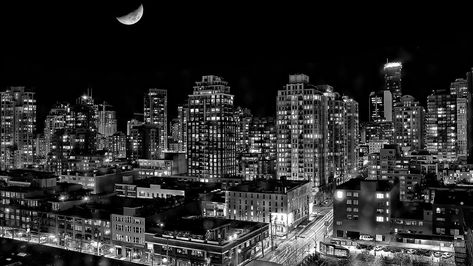 Night Buildings, #Buildings, #Night The City At Night, Cityscape Wallpaper, Uhd Wallpaper, Laptop Wallpaper Desktop Wallpapers, Black And White City, City At Night, City Background, Dark City, Black And White Landscape