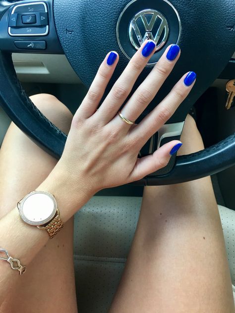 Royal Blue Nails By Skin Tone Range, Cobalt Blue Nails, Orange Nail Art, Blue Nail Color, Chic Manicure, Royal Blue Nails, Carol Tuttle, 2024 Nails, Nail Pops