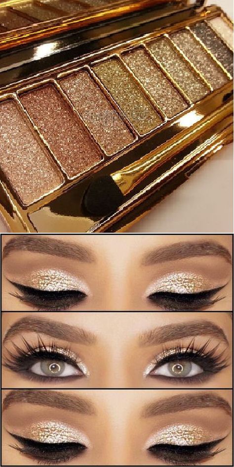 Mekap Mata, Glitter Eyeshadow Palette, Smink Inspiration, Makijaż Smokey Eye, Jaclyn Hill, Hooded Eyes, Glitter Eyes, Eye Shadow Palette, Fall Makeup