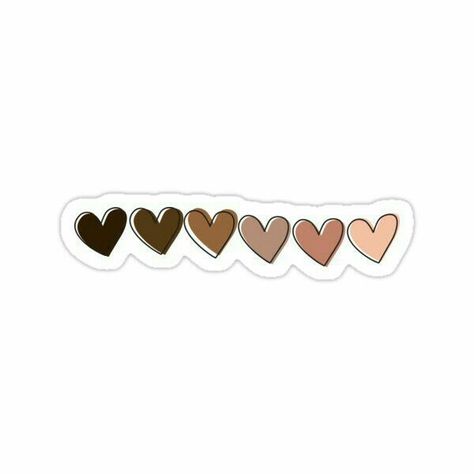 Brown Stickers, Brown Heart, Sticker Design Inspiration, Preppy Stickers, Cute Laptop Stickers, Tumblr Stickers, Scrapbook Stickers Printable, Bullet Journal Stickers, Heart Stickers