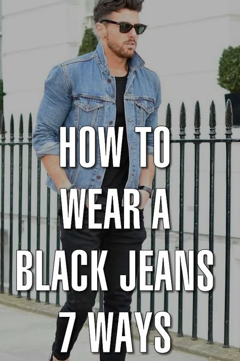 Black Jeans Mens Outfits, Black Jeans Outfit Mens Summer, Mens Black Jeans Outfit Casual, Denim Shirt With Black Jeans, Black Shirt Outfit Men Casual Jeans, Black Denim Jeans Outfit Men, Black Jeans Outfit Mens Casual, Black Denim Pants Outfit Men, Men’s Black Jeans