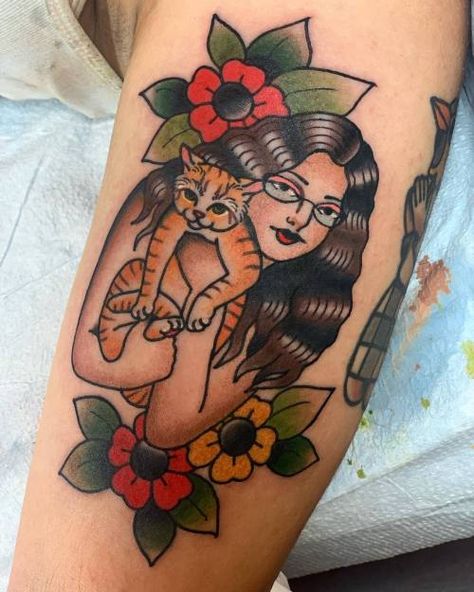 Traditional Tattoo Girls, Trad Tattoos, Tatoo Styles, Nanaimo Bc, American Traditional Tattoo Ideas, Traditional Tattoo Ideas, Gorgeous Tattoos, American Tattoos, Tattoo Portfolio