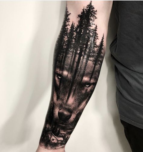 Natur Tattoo Arm, Mangas Tattoo, Animal Sleeve Tattoo, Tattoo Diy, Nature Tattoo Sleeve, Wolf Tattoo Sleeve, Forarm Tattoos, Marvel Tattoos, Forest Tattoos