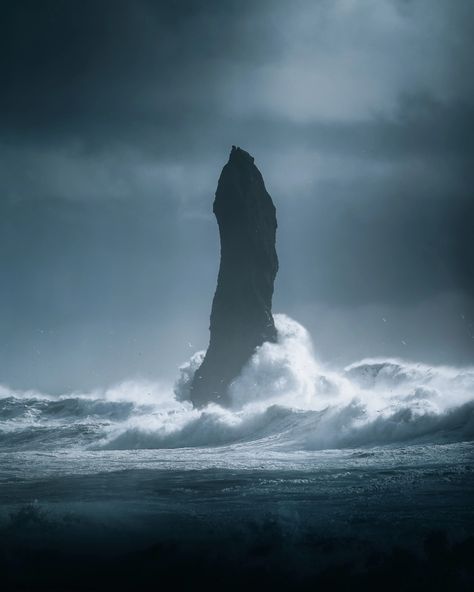 Reynisfjara Beach, Sea Storm, Stormy Sea, Adventure Photographer, Minimalist Photography, Surreal Art, Natural World, Dark Fantasy, Fine Art Photography