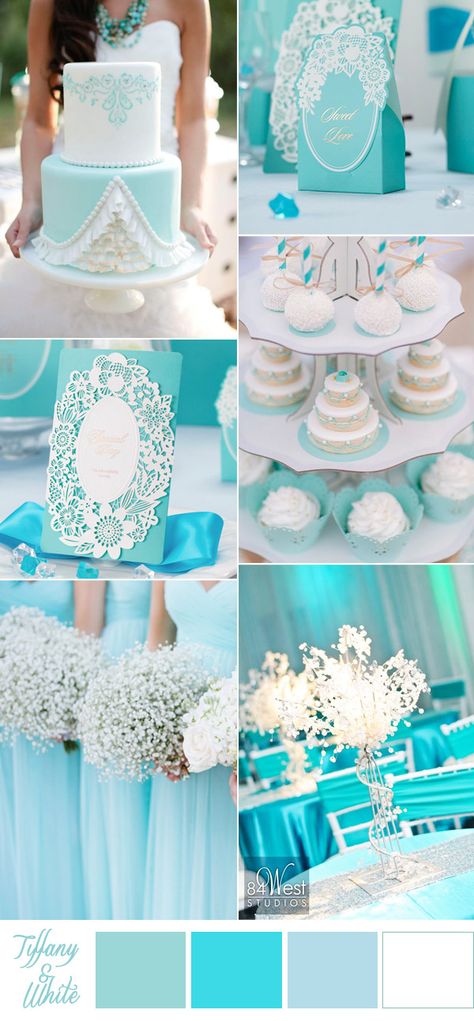 Tiffany Blue Wedding Theme, Beach Wedding White, Tiffany Blue Wedding, Beach Wedding Colors, Beach Bridal Showers, Beach Wedding Flowers, Azul Tiffany, Wedding Event Decor, Blue Themed Wedding