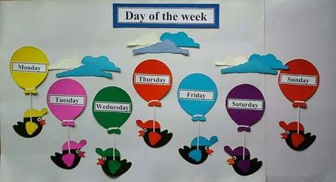 vocabulary Colour Chart For Preschool Classroom, Diy Days Of The Week Chart Kids, Days Of The Week Chart Classroom Decor, Classroom Window Decorations, Colouring Activities, Not A Burden, Easy Math Activities, Cow Craft, Fall Classroom Decorations