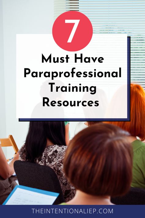 Paraprofessionals in the special education classroom are live savers in the special education classroom! They help students receive the support they need and help your special education classroom run smoothly. But in order for your paraprofessionals to help in the best ways possible, it’s important that they receive regular training. Here are 7 paraprofessional training topics to help your paraprofessionals know exactly what their expectations are and how best they can help your students. Paraprofessional Tips, Paraprofessional Training, Special Education Paraprofessional, Special Education Curriculum, Special Education Law, Special Needs Teacher, Conflict Resolution Skills, Individual Education Plan, Behavior Management Strategies