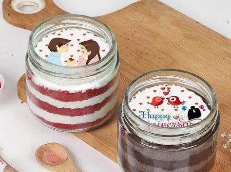 Cake in a Jar is like , love in a Jar 😋😍 Call us @ *9466550044* #BdaCelebration #jarcake #customisedcakes #customised #desserts #redvelvet #chocolatecake #anniversary #celebration #birthdaycake #sweetcravings Jar Cake Ideas, Mason Jar Cakes, Jar Cake, Cake Jars, Cake In A Jar, Different Cakes, Painted Cakes, Cake Pictures, Unique Cakes